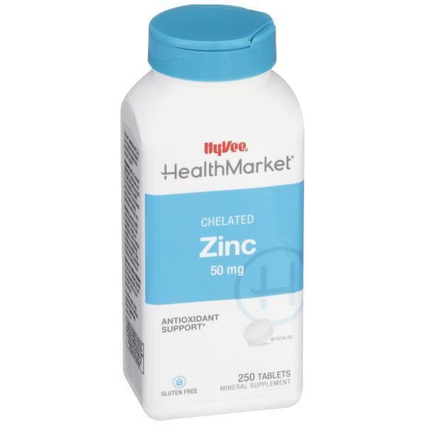 Hy-Vee Healthmarket Chelated Zinc Dietary Supplement