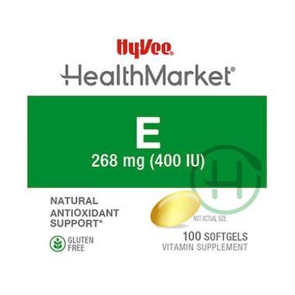 Hy-Vee Healthmarket Natural E-400 Dietary Supplement Softgels