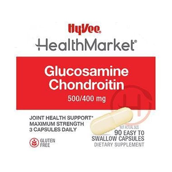 Hy-Vee Healthmarket Glucosamine & Chondroitin Maximum Strength Dietary Supplement Capsules