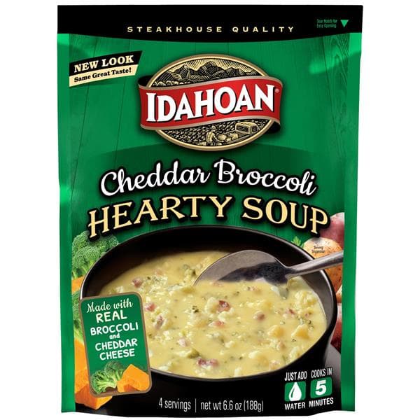 Idahoan Cheddar Broccoli Potato Hearty Soup