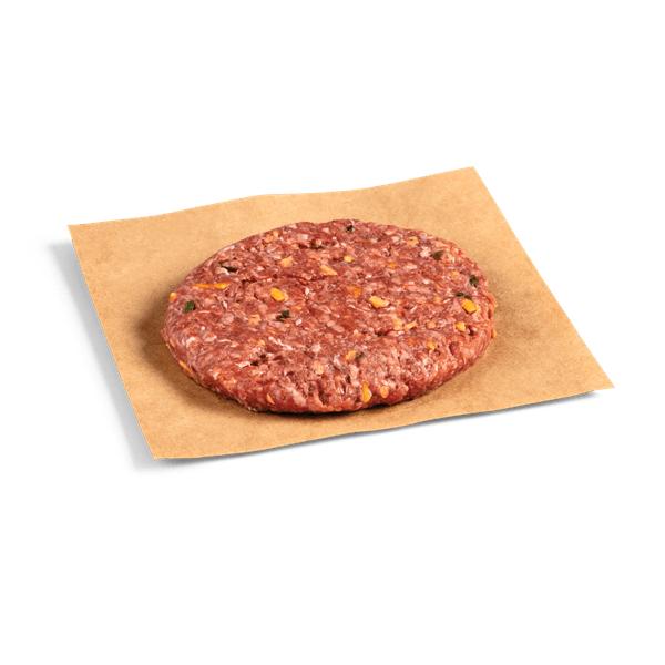 Gourmet Steakhouse Jalapeno Pepper Jack Burger Patty