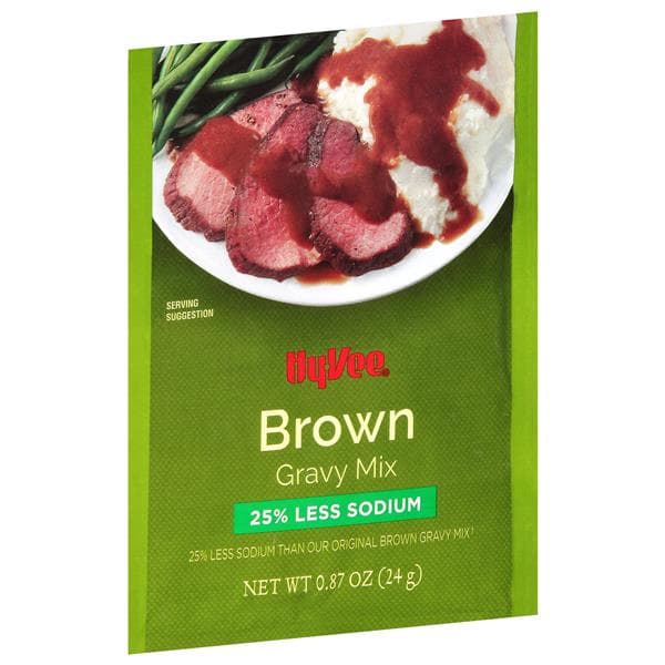 Hy-Vee 25% Less Sodium Brown Gravy Mix