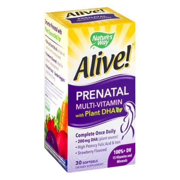Nature'S Way Alive! Prenatal Multi-Vitamin With Plant Dha Softgels