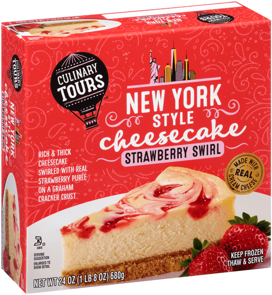 Culinary Tours Strawberry Swirl New York Style Cheesecake