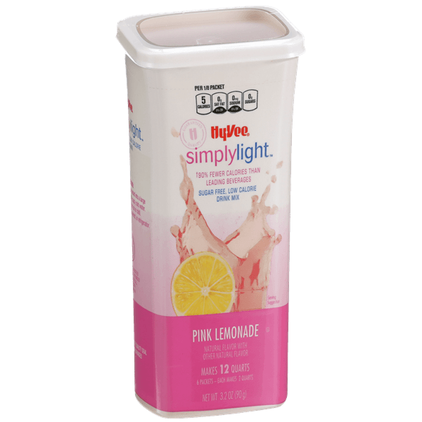 Hy-Vee Simplylight Low Calorie Pink Lemonade Drink Mix