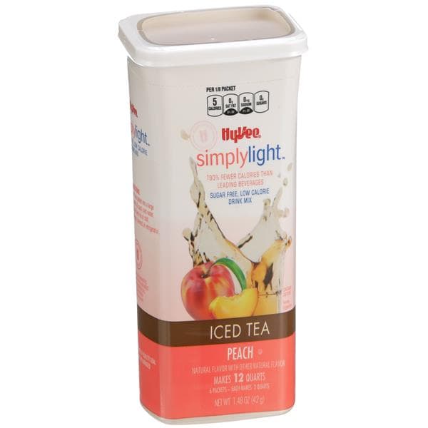 Hy-Vee Simplylight Low Calorie Peach Iced Tea Drink Mix