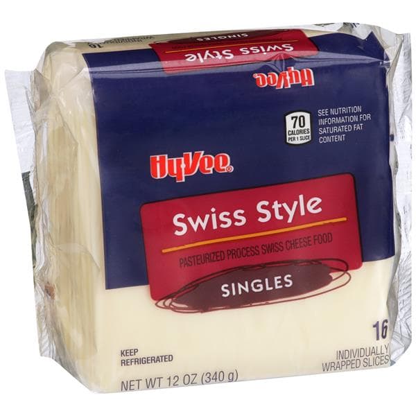 Hy-Vee Singles Swiss Style Pasteurized Process Cheese Food