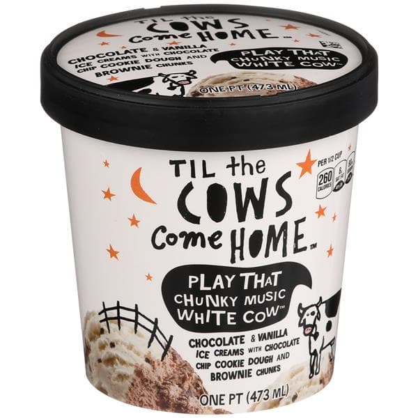 Til The Cows Come Home Play That Chunky Music White Cow. Ice Cream