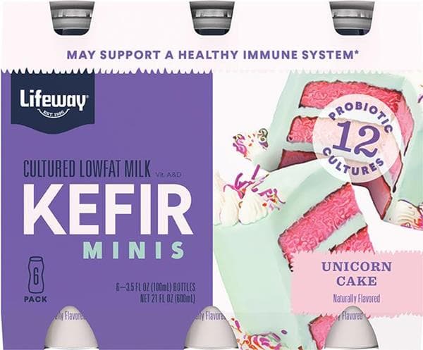 Lifeway Kefir Minis Unicorn Cake Cultured Lowfat Milk