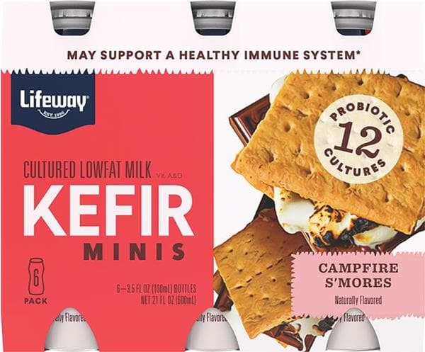 Lifeway Kefir Minis Campfire S'Mores Cultured Lowfat Milk