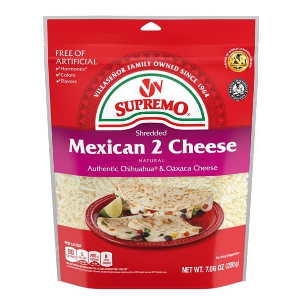 V&V Supremo Authentic 2 Cheese Blend Shredded Cheese