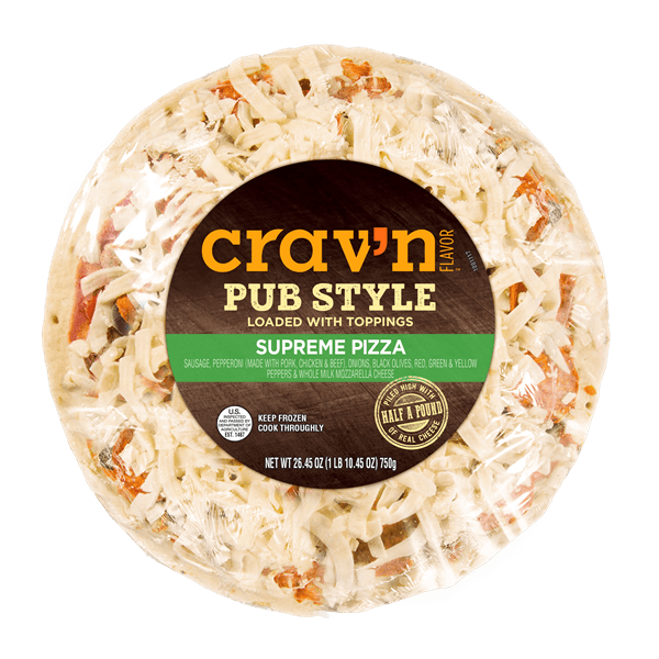 Crav'N Flavor Pub Style Supreme Pizza