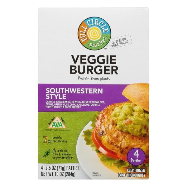 Full Circle Market Southwestern Style Veggie Burger Patties