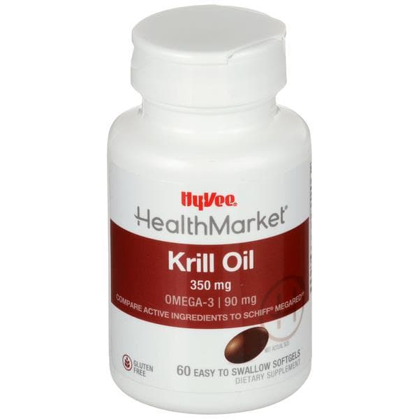 Hy-Vee Healthmarket Krill Oil Dietary Supplement Softgels
