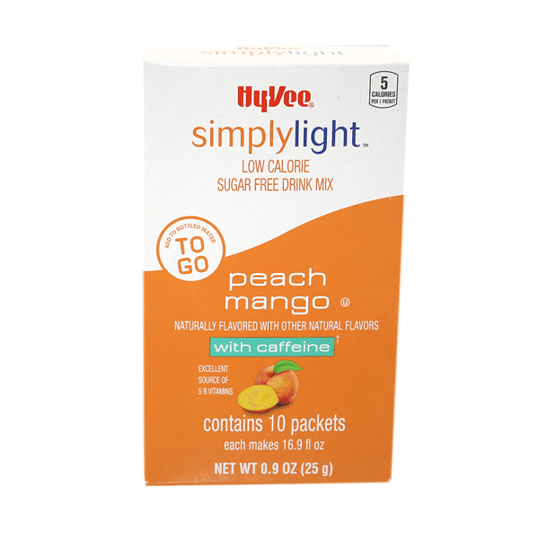 Hyvee Simplylight Peach Mango Sugar Free Drink Mix