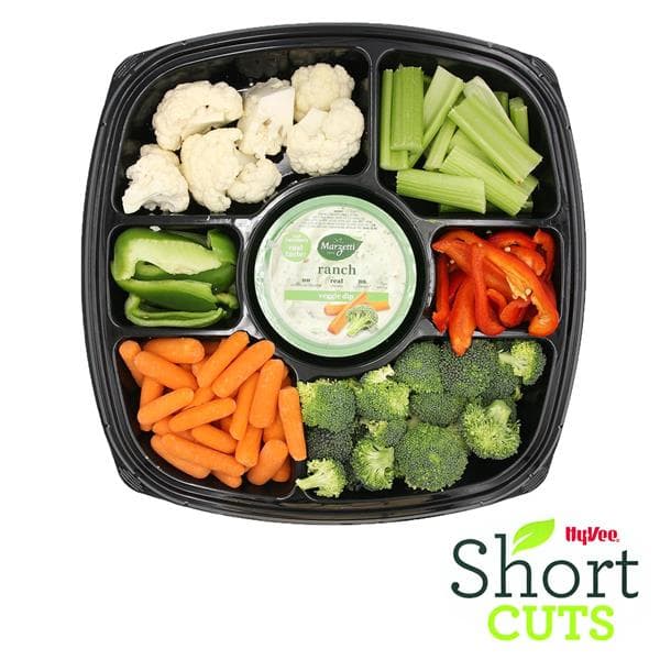 Short Cuts 14" Vegetable Tray With Dip