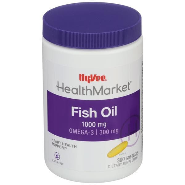 Hy-Vee Healthmarket Fish Oil Dietary Supplement Softgels
