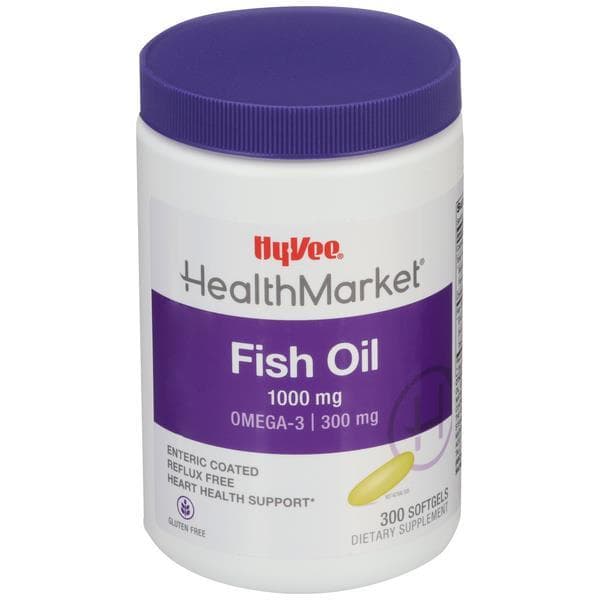 Hy-Vee Healthmarket Fish Oil Dietary Supplement Enteric Coated Softgels