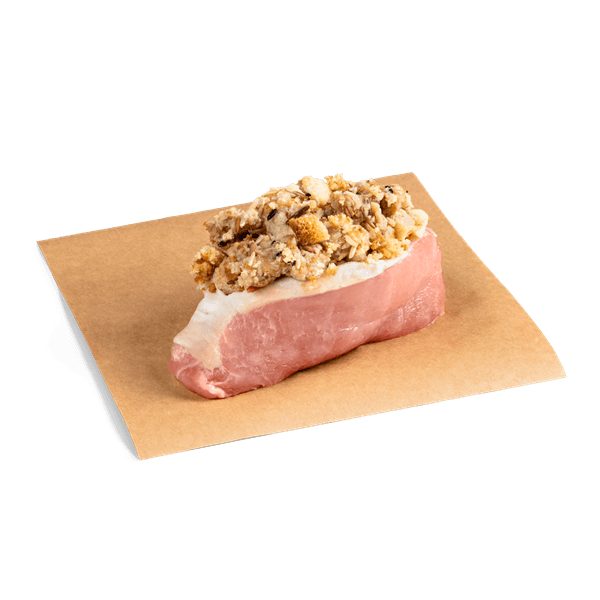 Wild Rice Rolled & Stuffed Pork Chop (Serving=1 Whole