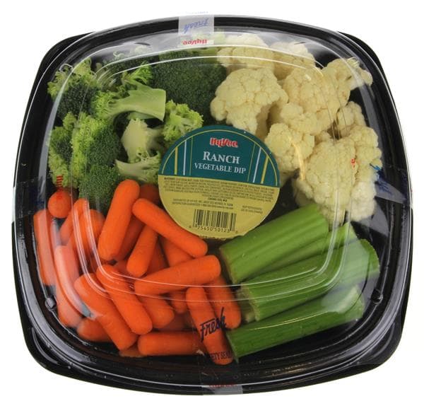 10" Vegetable Tray W/Dip Ready To Eat