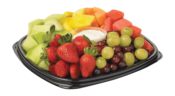 10" Fruit Tray With Dip Ready To Eat