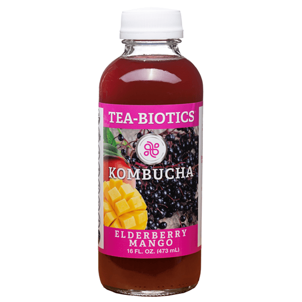 Tea-Biotics Organic Kombucha Elderberry Mango