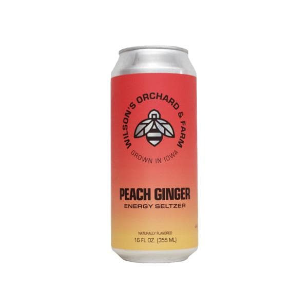 Wilson'S Orchard & Farm Energy Seltzer Peach Ginger