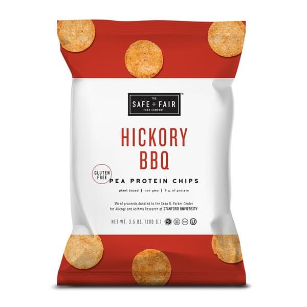 Safe + Fair Hickory Bbq Pea Protein Chips