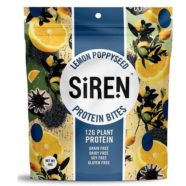 Siren Snacks Lemon Poppyseed Protein Bites