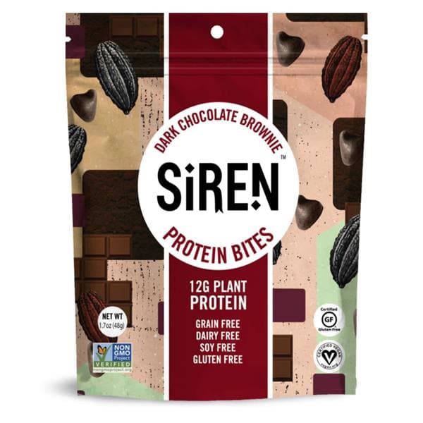 Siren Snacks Dark Chocolate Brownie Protein Bites
