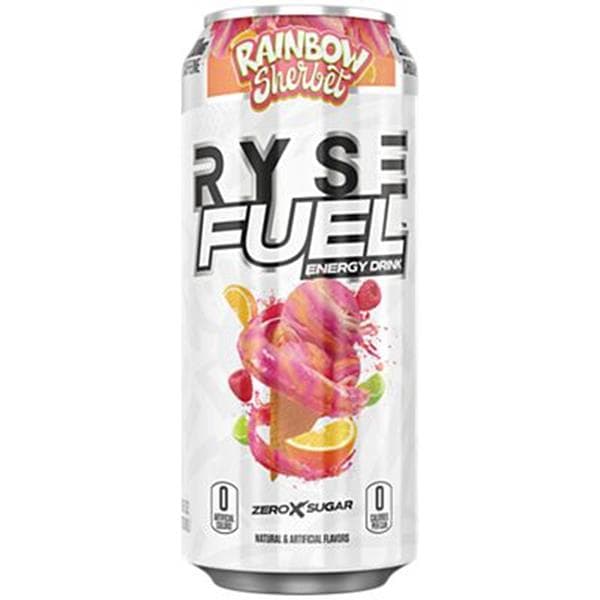 Ryse Fuel Energy Drink, Zero Sugar, Rainbow Sherbet