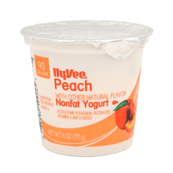 Hy-Vee Light Peach Nonfat Yogurt