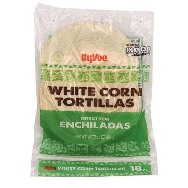Hy-Vee Enchilada Size White Corn Tortillas