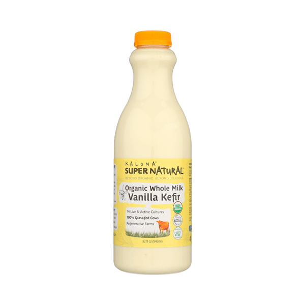 Kalona Supernatural Organic Whole Milk Plain Kefir, Grass-Fed Cows