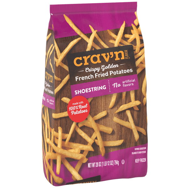 Crav'N Crispy Golden French Fried Shoestring Potatoes
