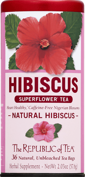 The Republic Of Tea Superflower Tea Bags Natural Hibiscus