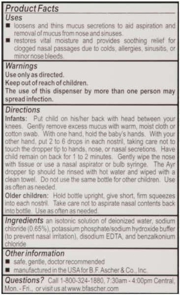 Baby Ayr Saline Nose Spray/Drops