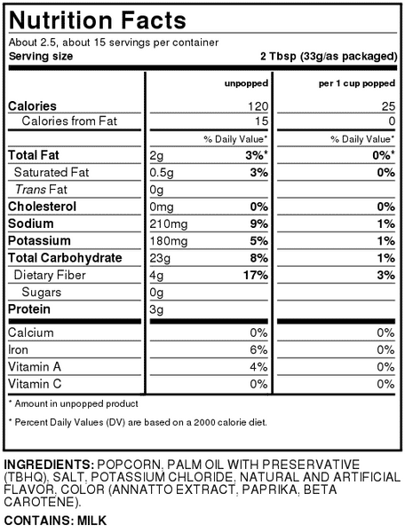 Hy-Vee 94% Fat Free Butter Microwave Popcorn