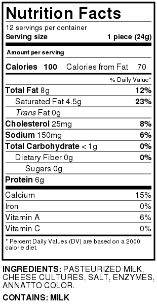 Hy-Vee Lil' Hunk Sticks Mild Cheddar Natural Cheese