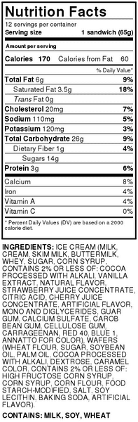 Hy-Vee Neapolitan Ice Cream Sandwiches