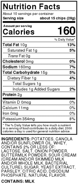 Hy-Vee Sour Cream & Onion Potato Chips Family Size
