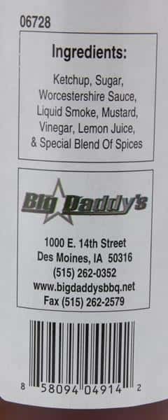 Big Daddy'S Bar-B-Q Sauce Hot