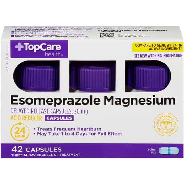Topcare Esomeprazole Magnesium Capsules 3-14 Day Course