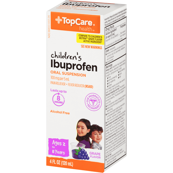 Topcare Children'S Ibuprofen Grape Flavor Bonus
