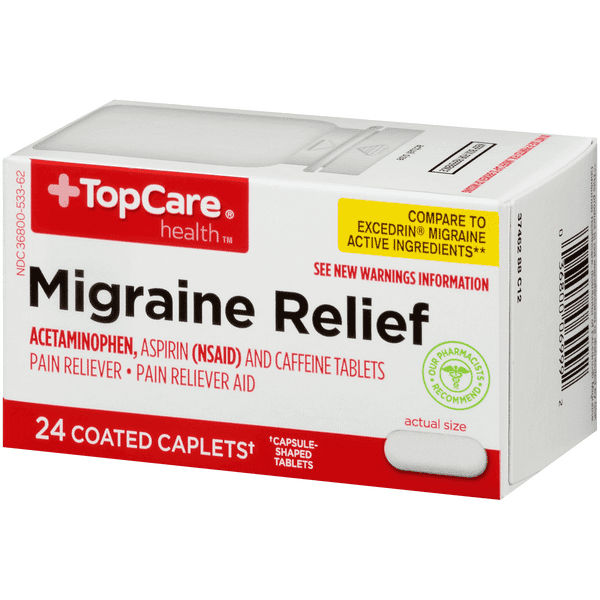 Topcare Migraine Formula With Caffeine Caplets
