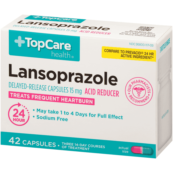 Topcare Lansoprazole Capsules 3-14 Day Course