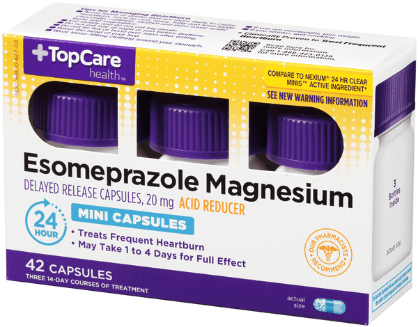 Topcare Esomeprazole Magnesium Acid Reducer Delayed Release Mini Capsules