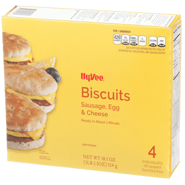 Hy-Vee Sausage Egg And Cheese Biscuits
