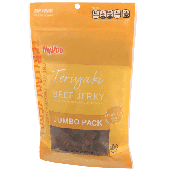 Hy-Vee Teriyaki Beef Jerky Jumbo