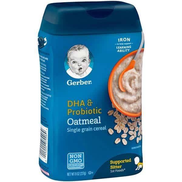 Gerber Dha & Probiotic Oatmeal Baby Cereal